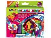 Barvy na sklo sada 10ks 10,5ml 1498