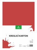 Karton A3 červený 180g. 50 listů