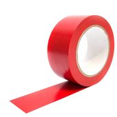 Lepící páska 50/33m PVC vytyčovací červená