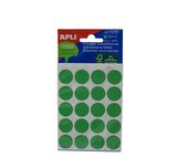 Samolepící etikety Apli kulaté 19mm zelené 100 etiket