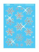 Vánoční okenní dekorace vločky s glitry.25x35