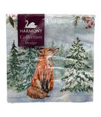 Vánoční ubrousky 3-vrstvé Liška 20ks