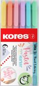 Zvýrazňovač sada Kores Liner Pastel 6ks