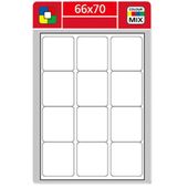 Samolepící etikety Laser 66x70 červené 1200 etiket