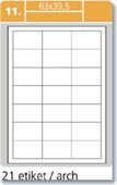 Samolepící etikety Laser 63x39.5 2100 etiket