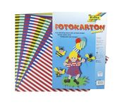 Hobby karton Pruhy 300g 10listů mix barev 25x35cm