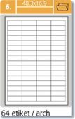 Samolepící etikety Laser 48.3x16.9 6400 etiket