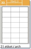 Samolepící etikety Laser 70x42.3 2100 etiket