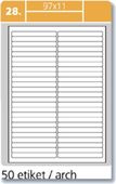 Samolepící etikety Laser 97x11 5000 etiket