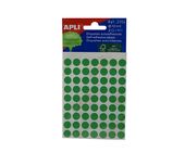 Samolepící etikety Apli kulaté 10mm zelené 315 etiket