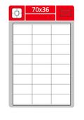 Samolepící etikety Laser 70x36 2400 etiket