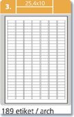 Samolepící etikety Laser 25.4x10 18900 etiket