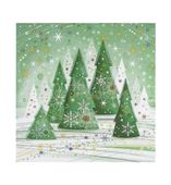 Vánoční ubrousky 3-vrstvé Stromy 33x33cm 20ks