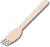 Vidlička dřevěná 16cm 100ks
