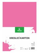 Karton A4 růžový 180g. 50 listů