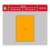 Samolepící etikety Motex 16x23 signální oranžové 870 etiket