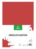 Karton A4 červený 180g. 50 listů