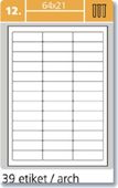 Samolepící etikety Laser 64x21 3900 etiket