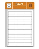 Samolepící etikety Laser 64x21 3900 etiket