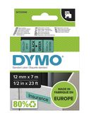 Dymo páska 12mm 45019 černá/zelenou