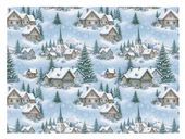 Vánoční papír 70x100 Vesnice V302