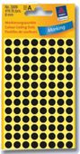 Samolepící etikety Zweckform kulaté 8mm černé 416 etiket