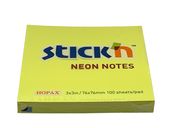 Bloček samolepící 76x76 Neonový žlutý 100 listů Stick
