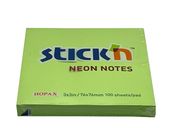 Bloček samolepící 76x76 Neonový zelený 100 listů Stick
