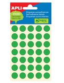 Samolepící etikety Apli kulaté 13mm zelené 175 etiket