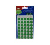 Samolepící etikety Apli kulaté 13mm zelené 175 etiket