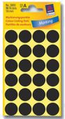 Samolepící etikety Zweckform kulaté 18mm černé 96 etiket