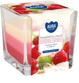 Svíčka vonná ve skle tříbarevná Malina