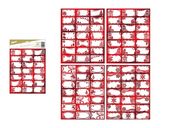 Vánoční samolepka na dárky červená 21et