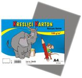 Karton A4 šedý 180g. 50 listů