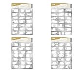 Vánoční samolepka na dárky stříbrná 21et