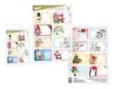 Vánoční samolep. dárky dětská 16ks/2arch